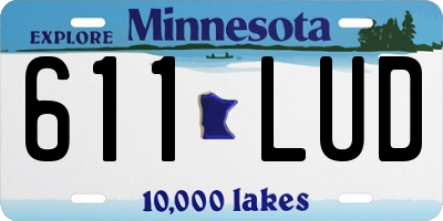 MN license plate 611LUD