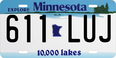 MN license plate 611LUJ