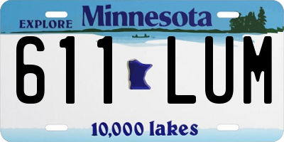 MN license plate 611LUM