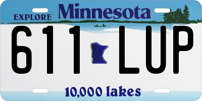 MN license plate 611LUP