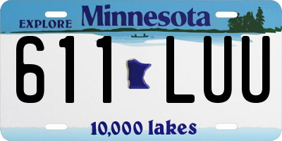 MN license plate 611LUU