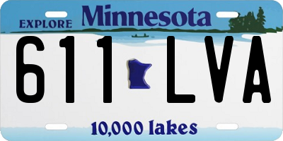 MN license plate 611LVA