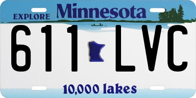 MN license plate 611LVC