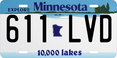 MN license plate 611LVD