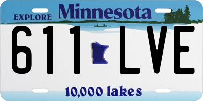 MN license plate 611LVE
