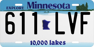 MN license plate 611LVF