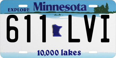 MN license plate 611LVI