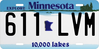 MN license plate 611LVM