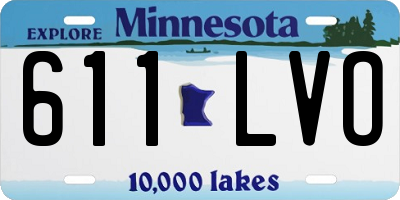 MN license plate 611LVO