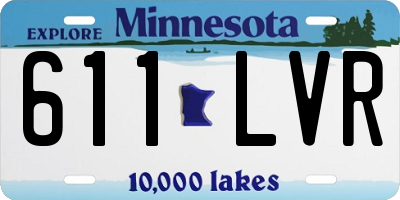 MN license plate 611LVR