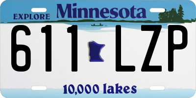MN license plate 611LZP