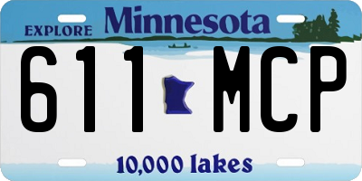 MN license plate 611MCP