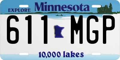 MN license plate 611MGP