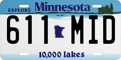 MN license plate 611MID