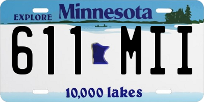 MN license plate 611MII