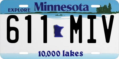MN license plate 611MIV