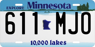 MN license plate 611MJO