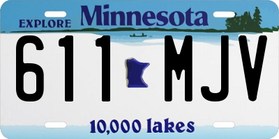 MN license plate 611MJV