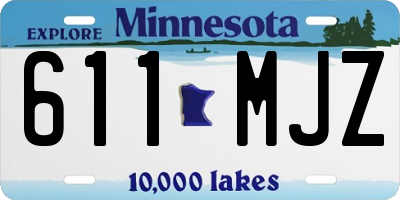 MN license plate 611MJZ