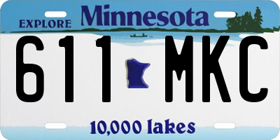 MN license plate 611MKC