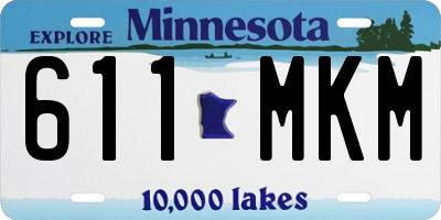 MN license plate 611MKM
