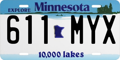 MN license plate 611MYX