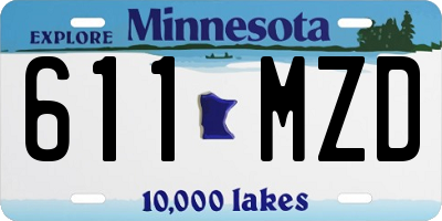 MN license plate 611MZD