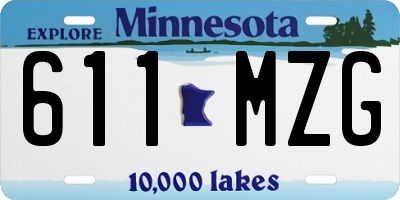 MN license plate 611MZG