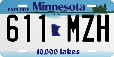 MN license plate 611MZH