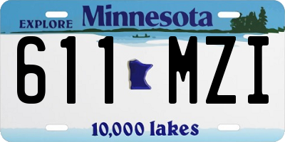 MN license plate 611MZI