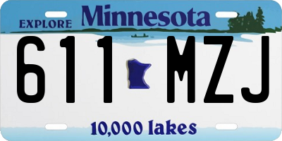 MN license plate 611MZJ