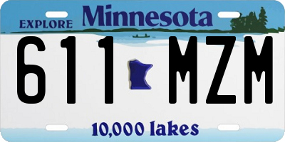 MN license plate 611MZM