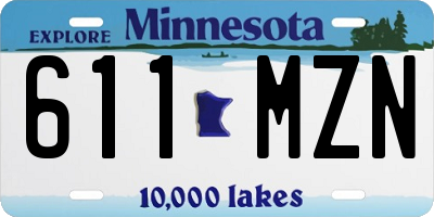 MN license plate 611MZN