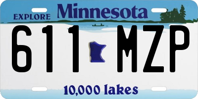 MN license plate 611MZP