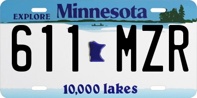 MN license plate 611MZR
