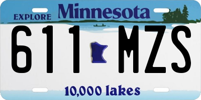 MN license plate 611MZS