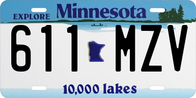MN license plate 611MZV