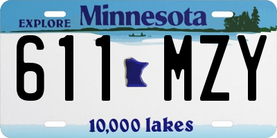 MN license plate 611MZY