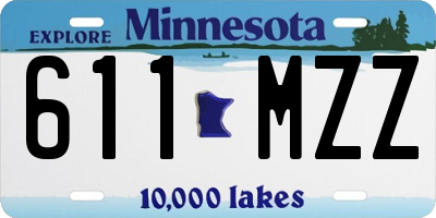 MN license plate 611MZZ