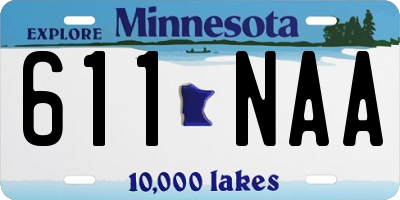 MN license plate 611NAA