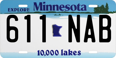 MN license plate 611NAB