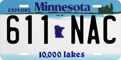 MN license plate 611NAC
