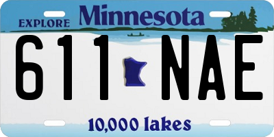 MN license plate 611NAE