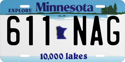 MN license plate 611NAG