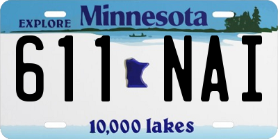 MN license plate 611NAI
