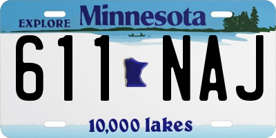 MN license plate 611NAJ