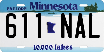 MN license plate 611NAL