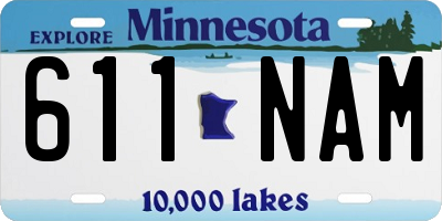 MN license plate 611NAM