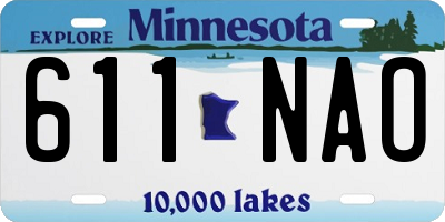 MN license plate 611NAO
