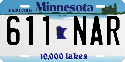 MN license plate 611NAR